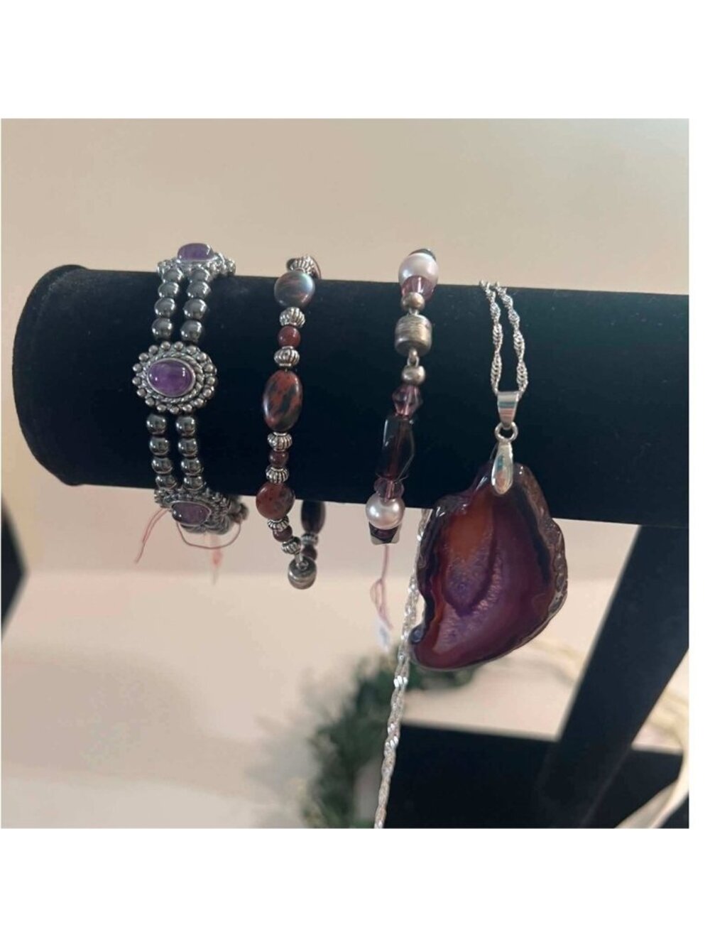 Whimsical Purple‎ Ethereal set Agate Silver Witchy Bundle Handmade